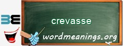 WordMeaning blackboard for crevasse